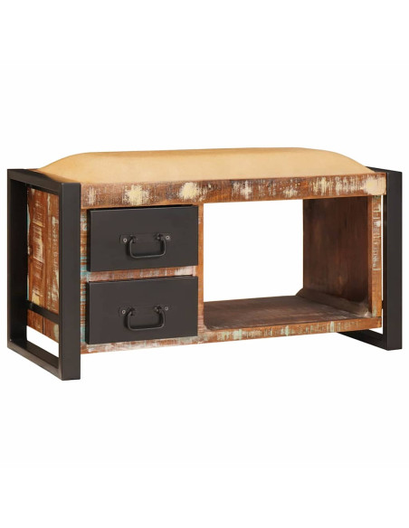 Panchina con contenitore Multicolore Legno massello di recupero