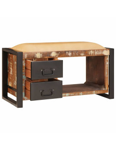 Panchina con contenitore Multicolore Legno massello di recupero 2
