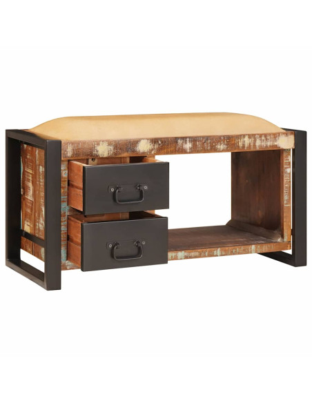 Panchina con contenitore Multicolore Legno massello di recupero