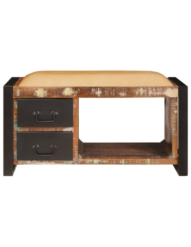 Panchina con contenitore Multicolore Legno massello di recupero