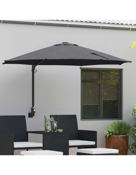 Ombrello da giardino Antracite 248 x 248 x 148 cm