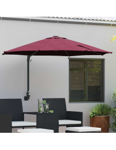 Ombrello da giardino Rosso Bordeaux 248 x 248 x 148 cm
