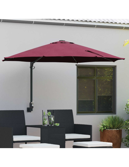 Ombrello da giardino Rosso Bordeaux 248 x 248 x 148 cm