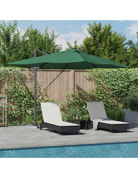 Ombrellone Verde 352 x 251 x 265 cm Poliestere e Alluminio