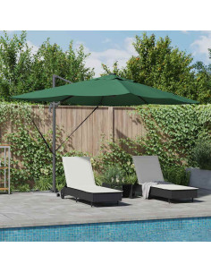 Ombrellone Verde 352 x 251 x 265 cm Poliestere e Alluminio 2