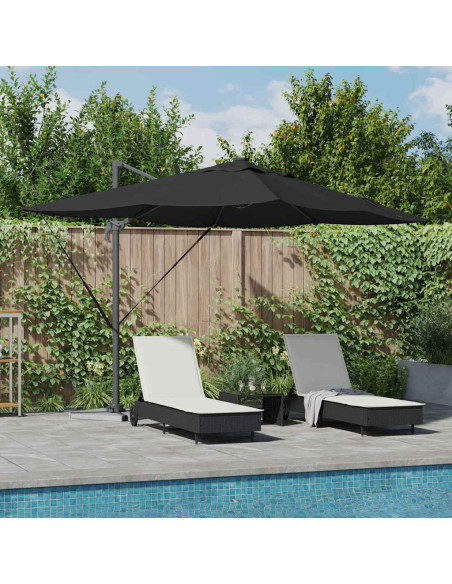 Ombrellone Nero 352 x 251 x 265 cm Poliestere e Alluminio