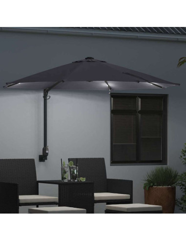 Ombrello da giardino Antracite 248 x 248 x 148 cm