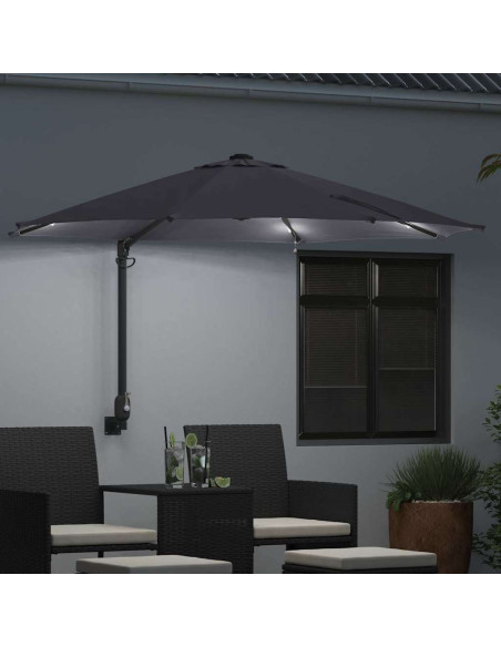 Ombrello da giardino Antracite 248 x 248 x 148 cm