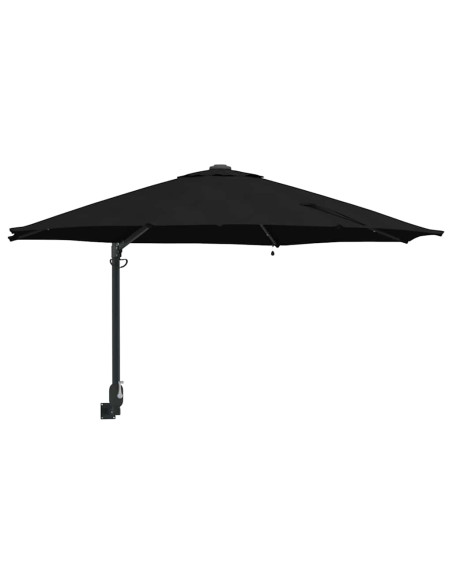 Ombrello da giardino Nero 248 x 248 x 148 cm