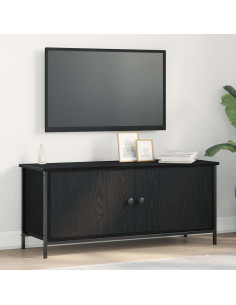 Mobile TV Rovere Nero 100 x 35 x 45 cm Legno multistrato