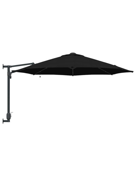 Ombrello da giardino Nero 248 x 248 x 148 cm