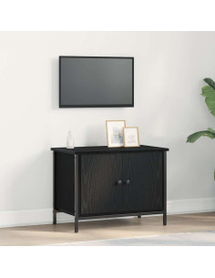 Mobile TV Rovere Nero 60 x 35 x 45 cm Legno multistrato