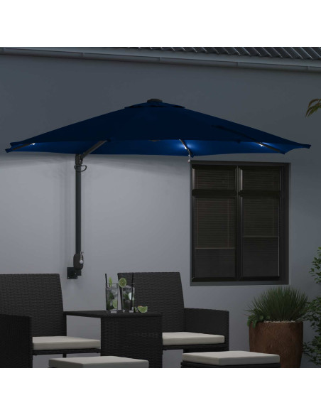 Ombrello da giardino Azzurro 248 x 248 x 148 cm