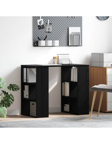 Scrivania Rovere Nero 90 x 50 x 75 cm Legno multistrato