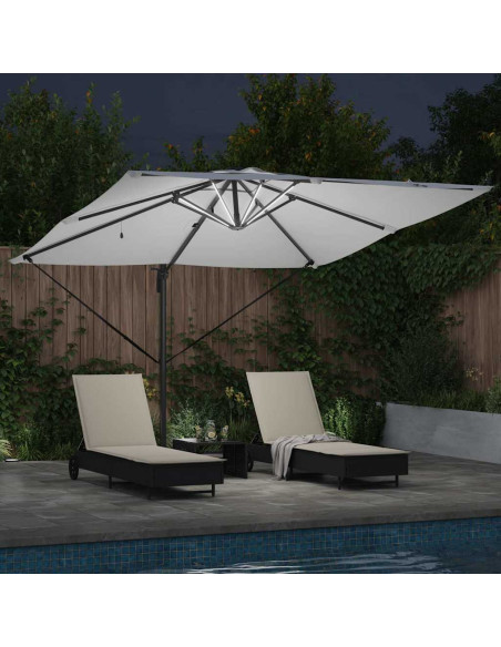 Ombrellone Sabbia 286 x 284 x 270 cm Alluminio e Poliestere