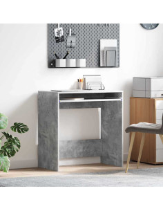 Scrivania Grigio cemento 77.5 x 43 x 79 cm Legno multistrato