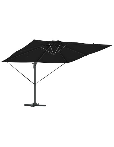 Ombrellone Nero 286 x 284 x 270 cm Alluminio e Poliestere