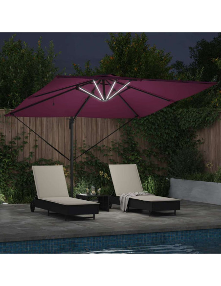Ombrellone Rosso Bordeaux 286 x 284 x 270 cm