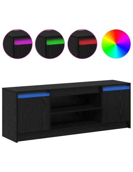 Unità TV Nero 139,5 x 34 x 50 cm Legno multistrato
