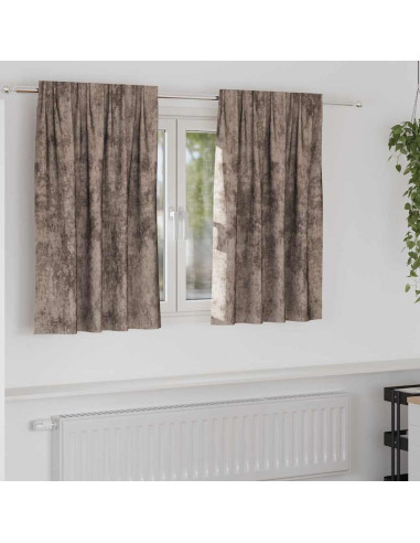Tende in Velluto 2 pcs Cappuccino 140 x 140 cm Velluto