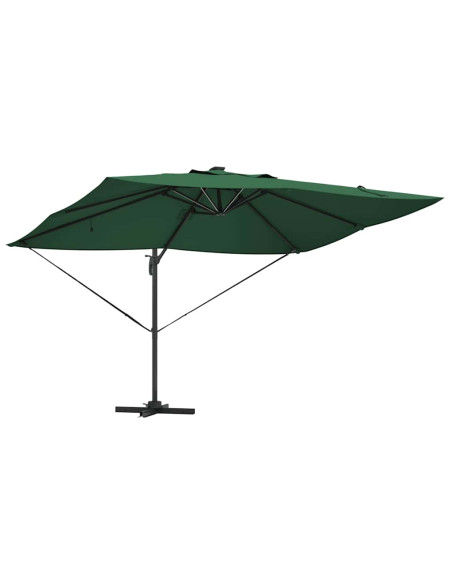 Ombrellone Verde 352 x 251 x 265 cm Poliestere e Alluminio