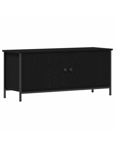 Mobile TV Rovere Nero 100 x 35 x 45 cm Legno multistrato