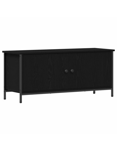 Mobile TV Rovere Nero 100 x 35 x 45 cm Legno multistrato