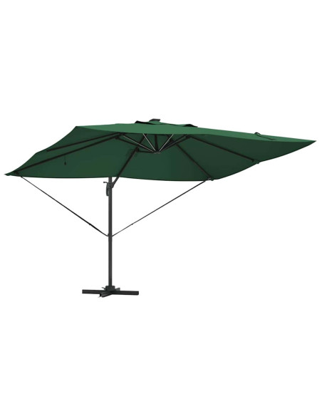 Ombrellone Verde 352 x 251 x 265 cm Poliestere e Alluminio