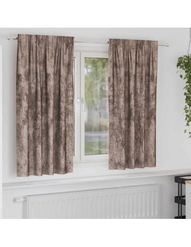 Tende in Velluto 2 pcs Cappuccino 175 x 140 cm Velluto