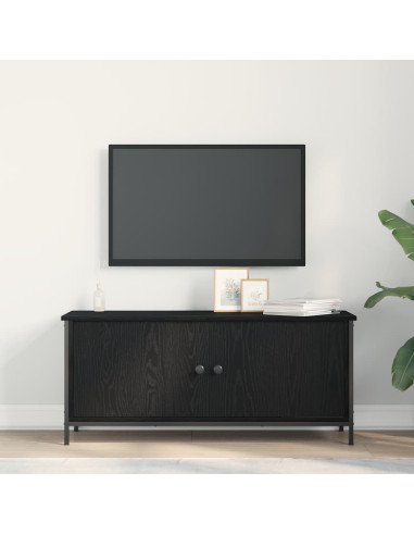 Mobile TV Rovere Nero 100 x 35 x 45 cm Legno multistrato