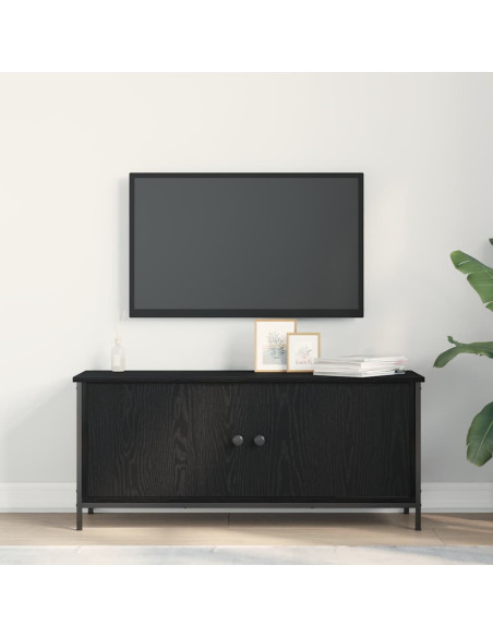 Mobile TV Rovere Nero 100 x 35 x 45 cm Legno multistrato