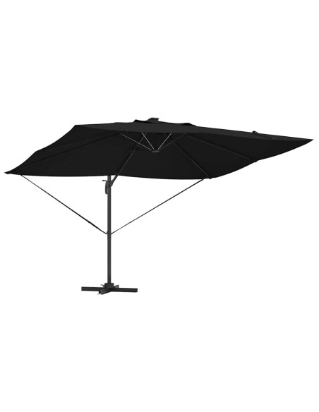 Ombrellone Nero 352 x 251 x 265 cm Poliestere e Alluminio