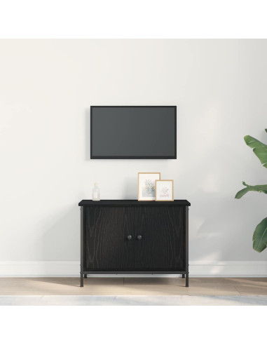Mobile TV Rovere Nero 60 x 35 x 45 cm Legno multistrato