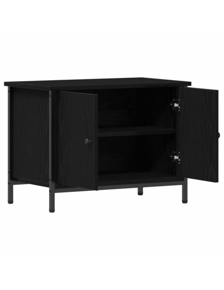 Mobile TV Rovere Nero 60 x 35 x 45 cm Legno multistrato