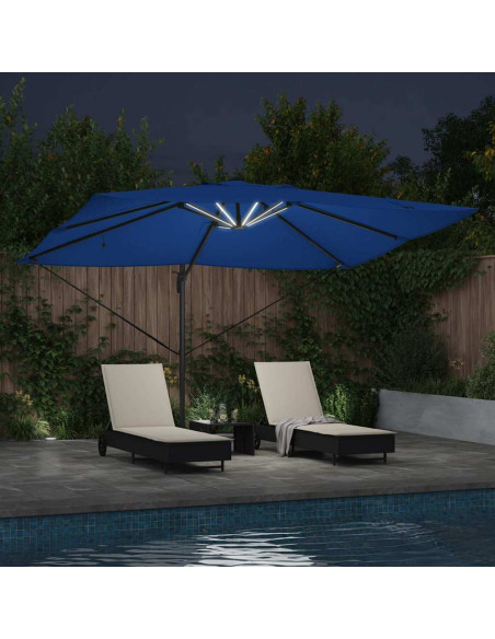 Ombrellone Azzurro 352 x 251 x 265 cm Poliestere e Alluminio