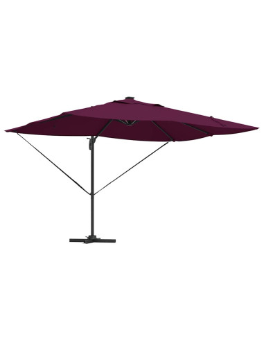 Ombrellone con blocco Rosso Bordeaux 352 x 251 x 265 cm