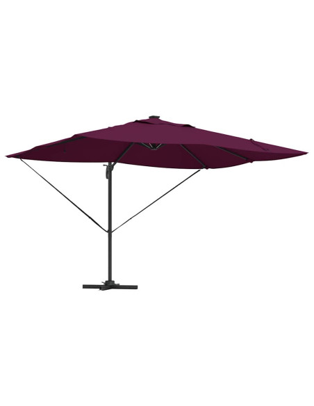 Ombrellone con blocco Rosso Bordeaux 352 x 251 x 265 cm