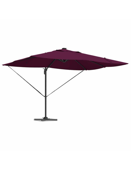 Ombrellone con blocco Rosso Bordeaux 352 x 251 x 265 cm