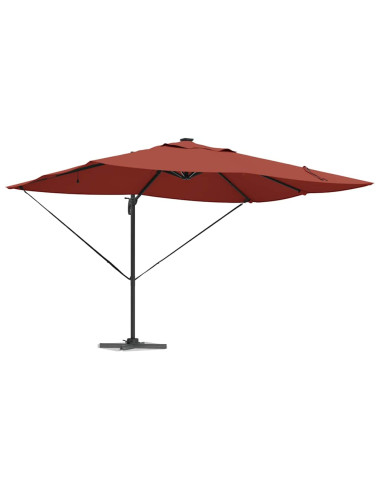 Ombrellone Terracotta 352 x 251 x 265 cm Poliestere e Alluminio