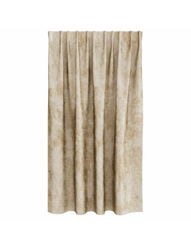 Tende in Velluto con tende 2 pcs Crema 140 x 140 cm Velluto