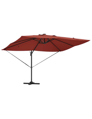 Ombrellone Terracotta 352 x 251 x 265 cm Poliestere e Alluminio