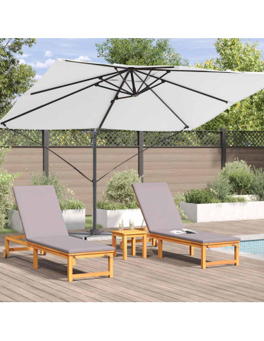 Ombrellone Sabbia 351 x 250 x 260 cm Poliestere e Alluminio