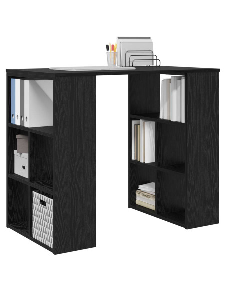 Scrivania Rovere Nero 90 x 50 x 75 cm Legno multistrato