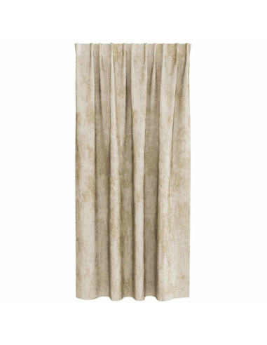 Tende in Velluto con tende 2 pcs Crema 175 x 140 cm Velluto