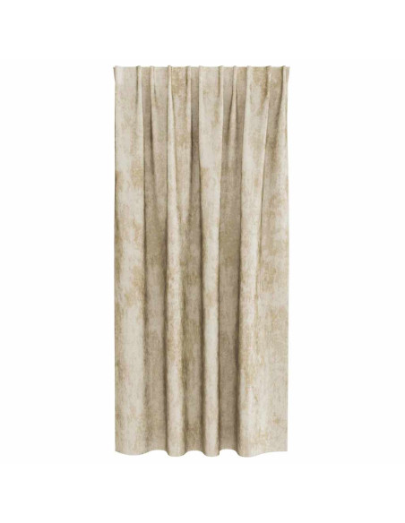 Tende in Velluto con tende 2 pcs Crema 175 x 140 cm Velluto