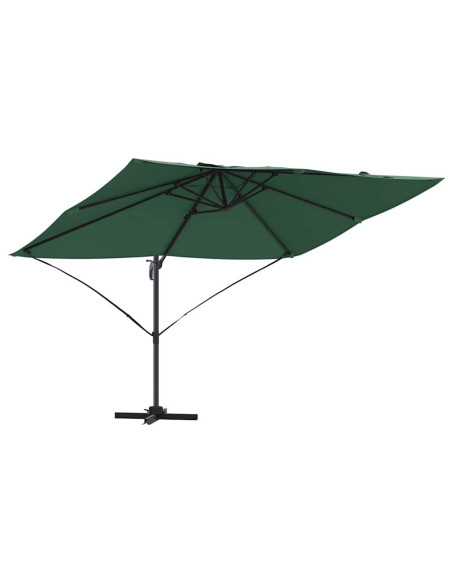Ombrellone Verde 351 x 250 x 260 cm Poliestere e Alluminio