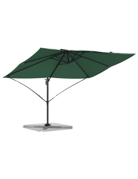 Ombrellone Verde 351 x 250 x 260 cm Poliestere e Alluminio