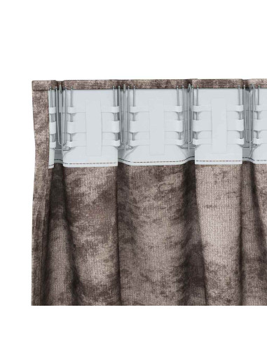 Tende in Velluto 2 pcs Cappuccino 140 x 140 cm Velluto