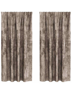 Tende in Velluto 2 pcs Cappuccino 175 x 140 cm Velluto 2