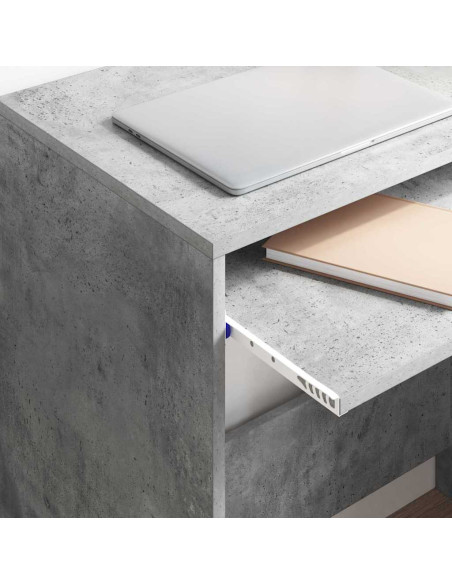 Scrivania Grigio cemento 77.5 x 43 x 79 cm Legno multistrato